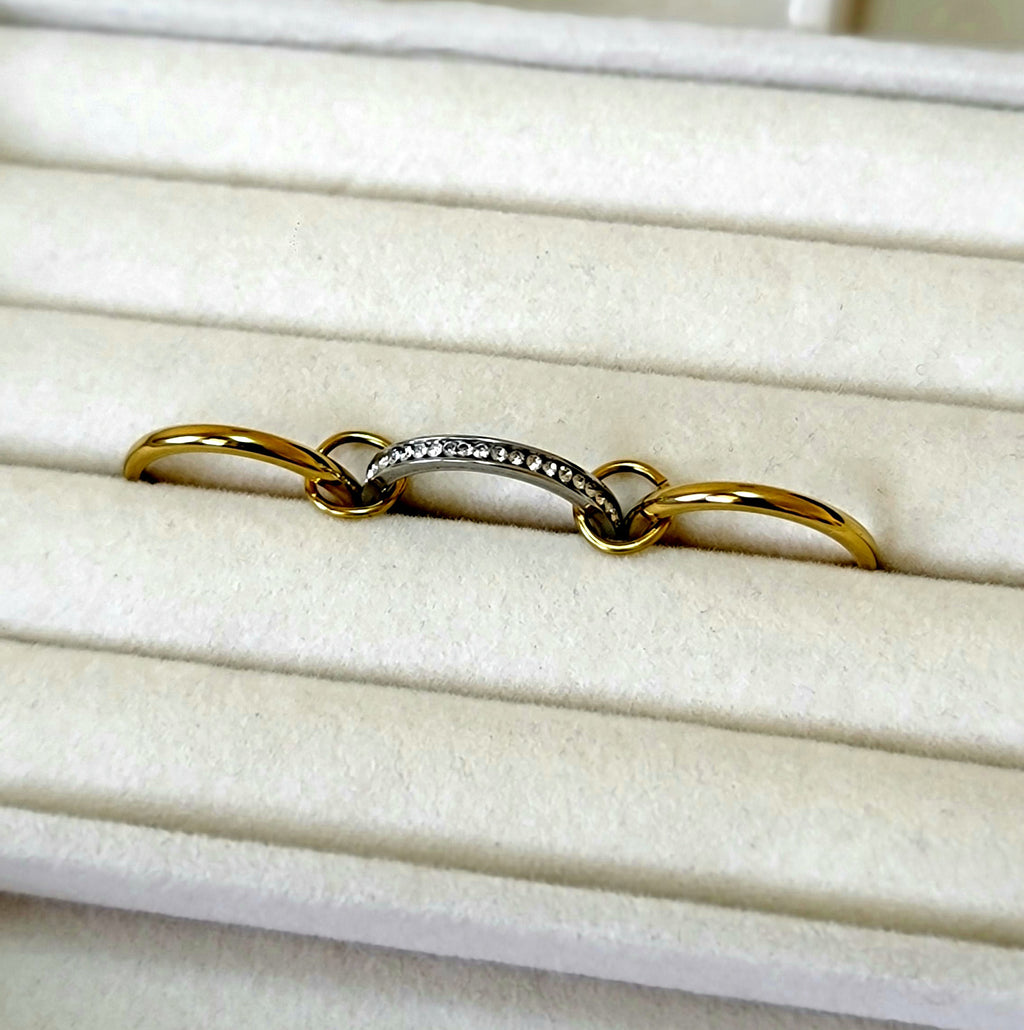 Gold Crystal Stack Ring