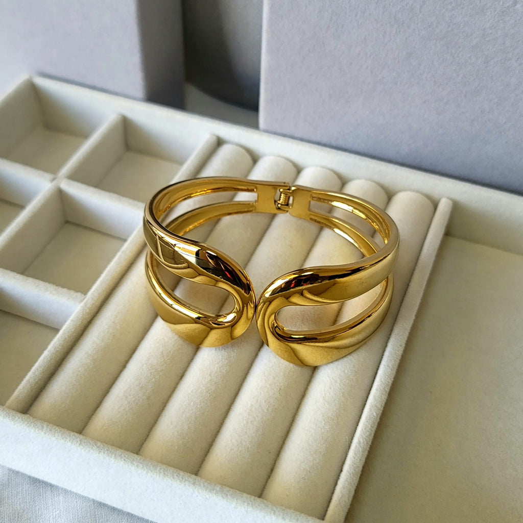 Bold Hinged Cuff Bracelet