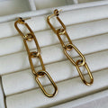 Paper Clip Drop Earrings
