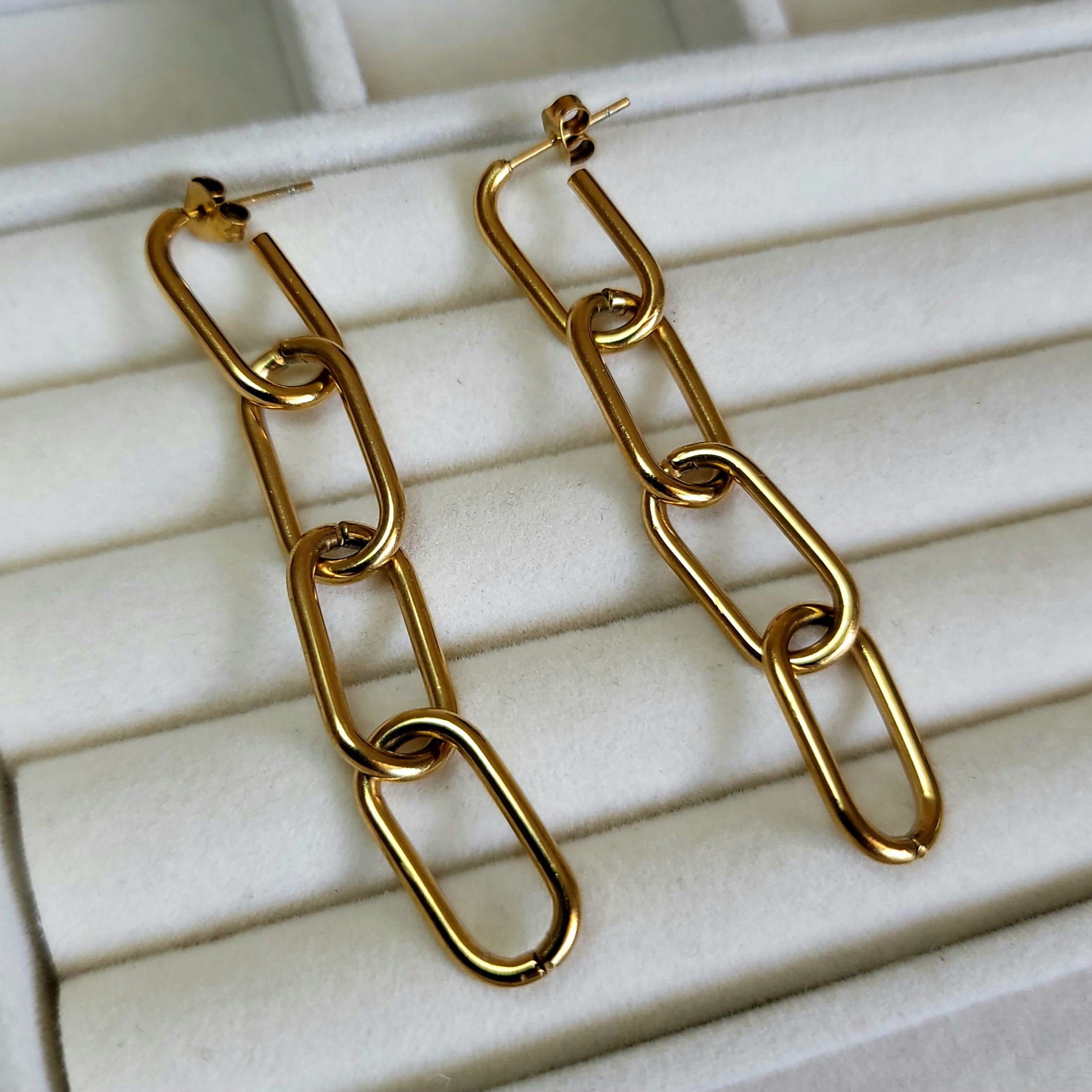 Paper Clip Drop Earrings