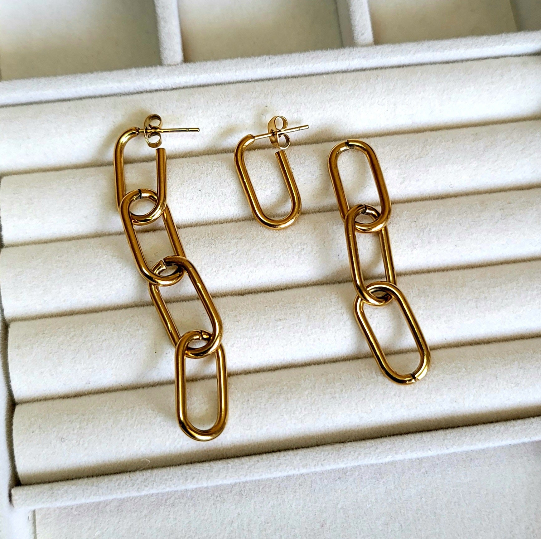 Paper Clip Drop Earrings