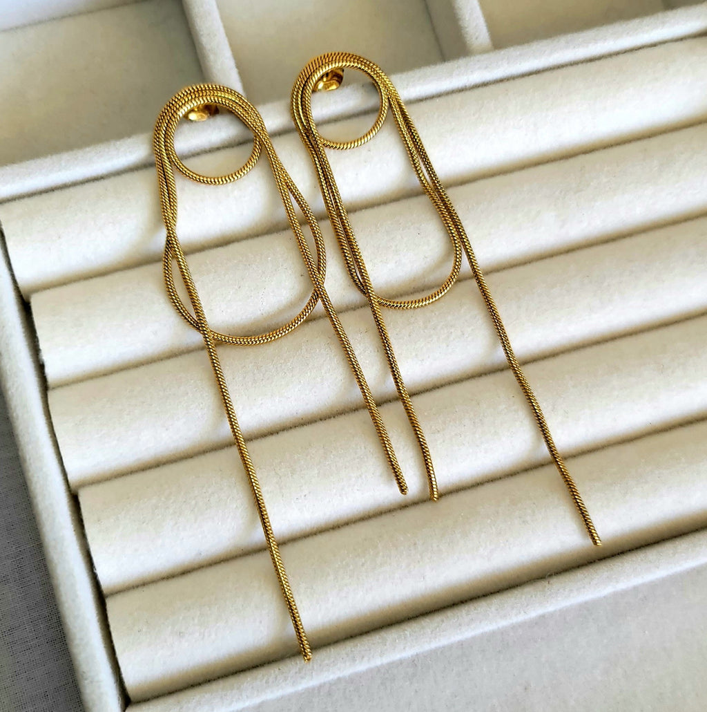 Golden Tassel Earrings