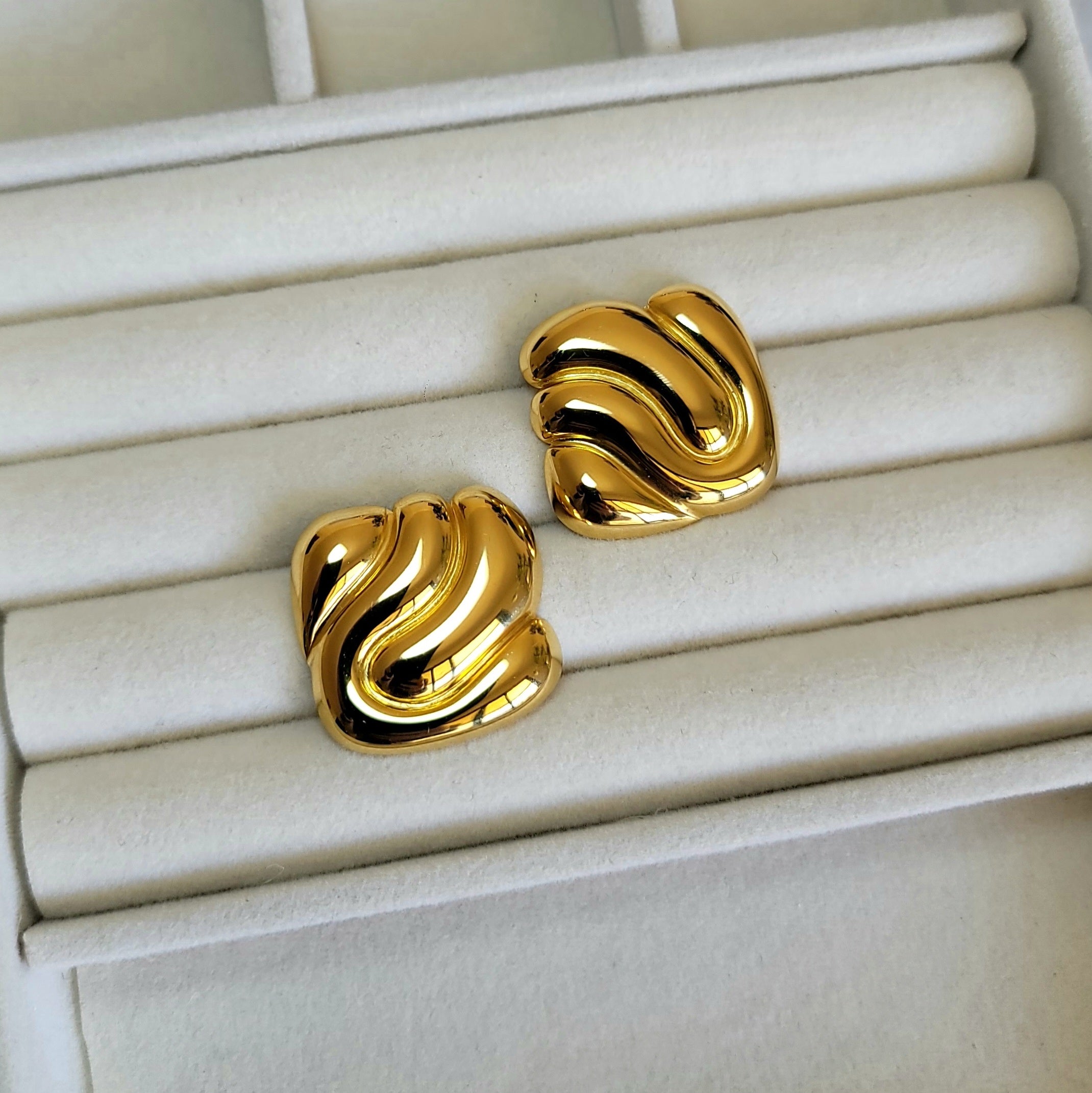 Molten Square Earrings