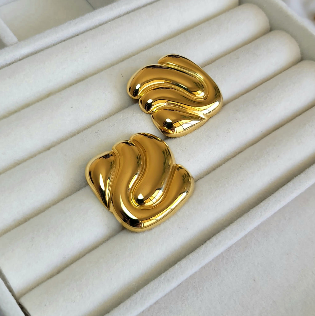 Molten Square Earrings