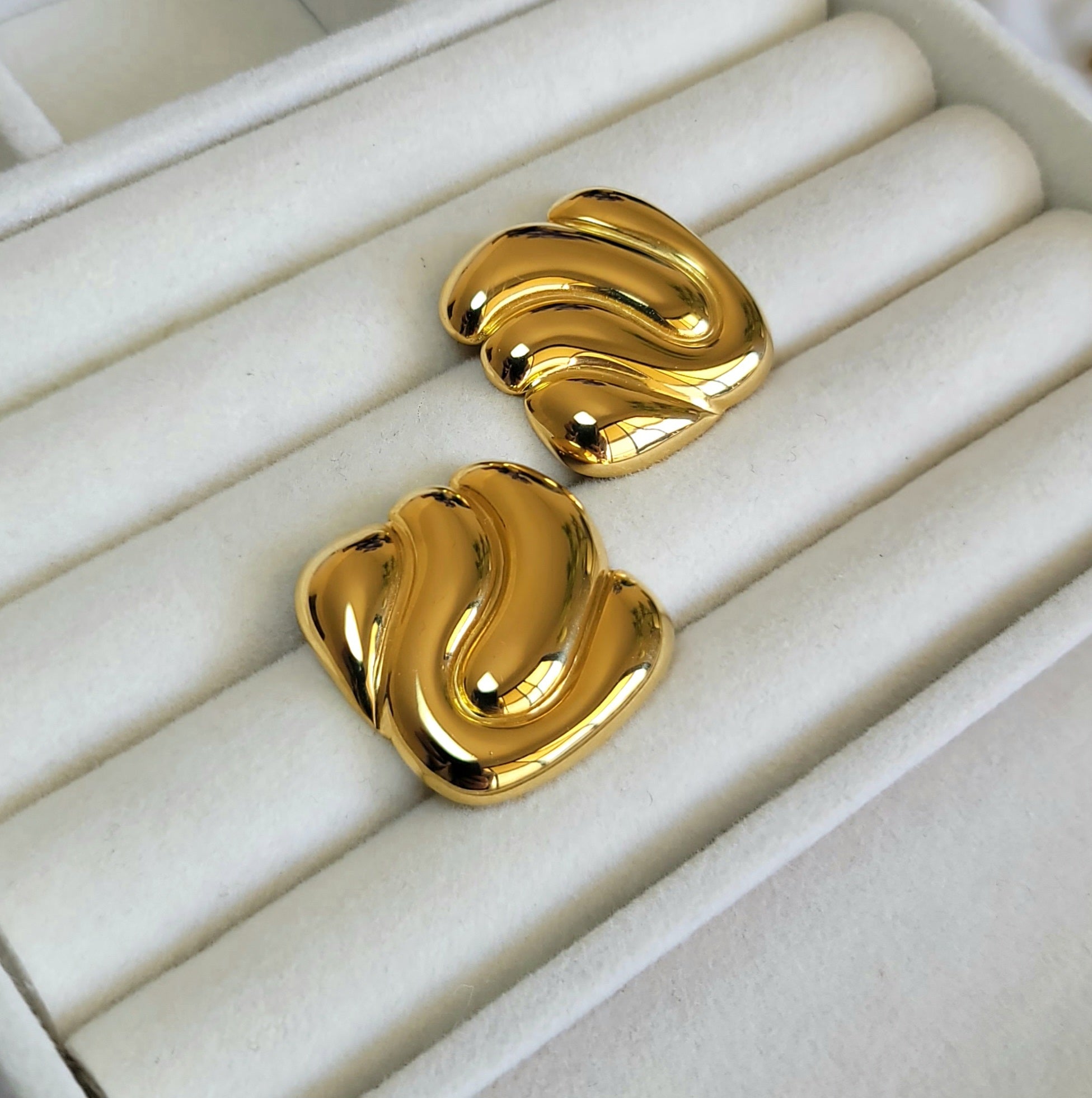 Molten Square Earrings