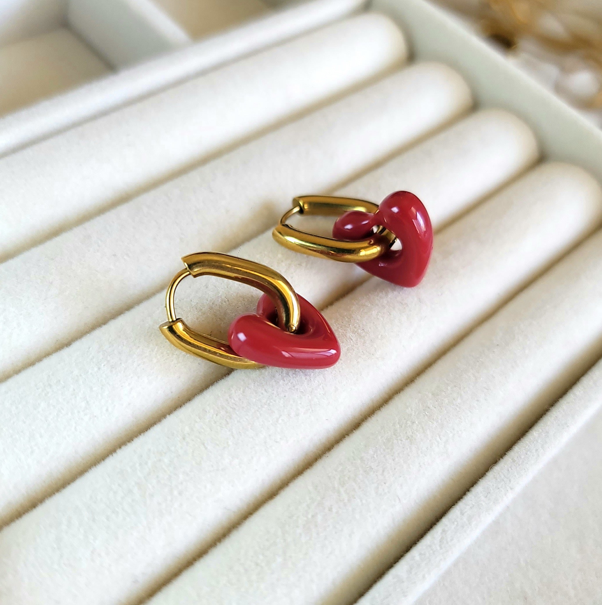 Heart Drop Earrings