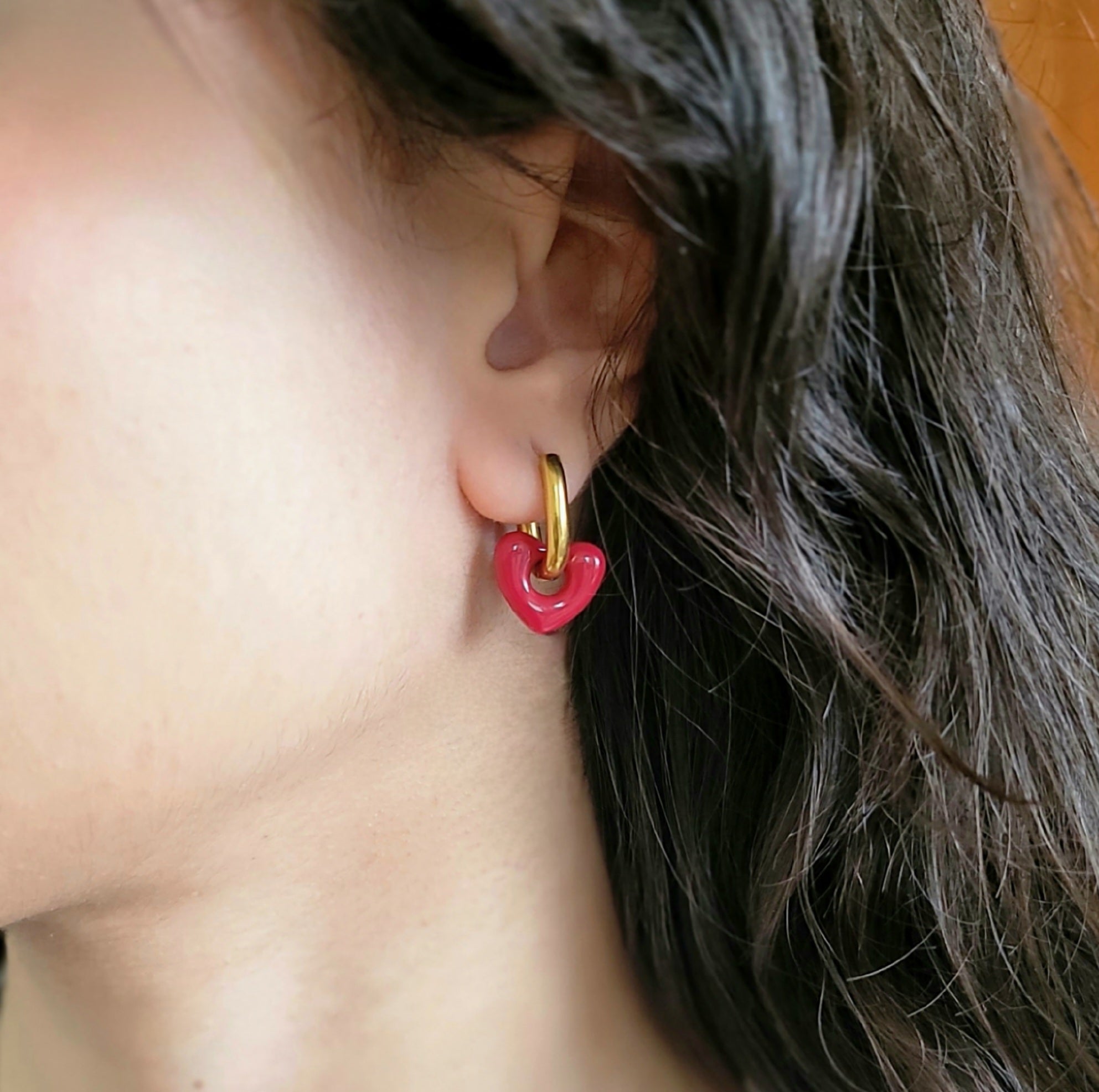 Heart Drop Earrings