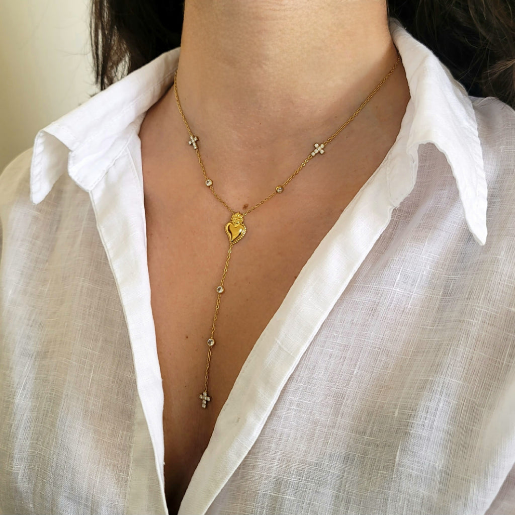 Crystal Cross Necklace