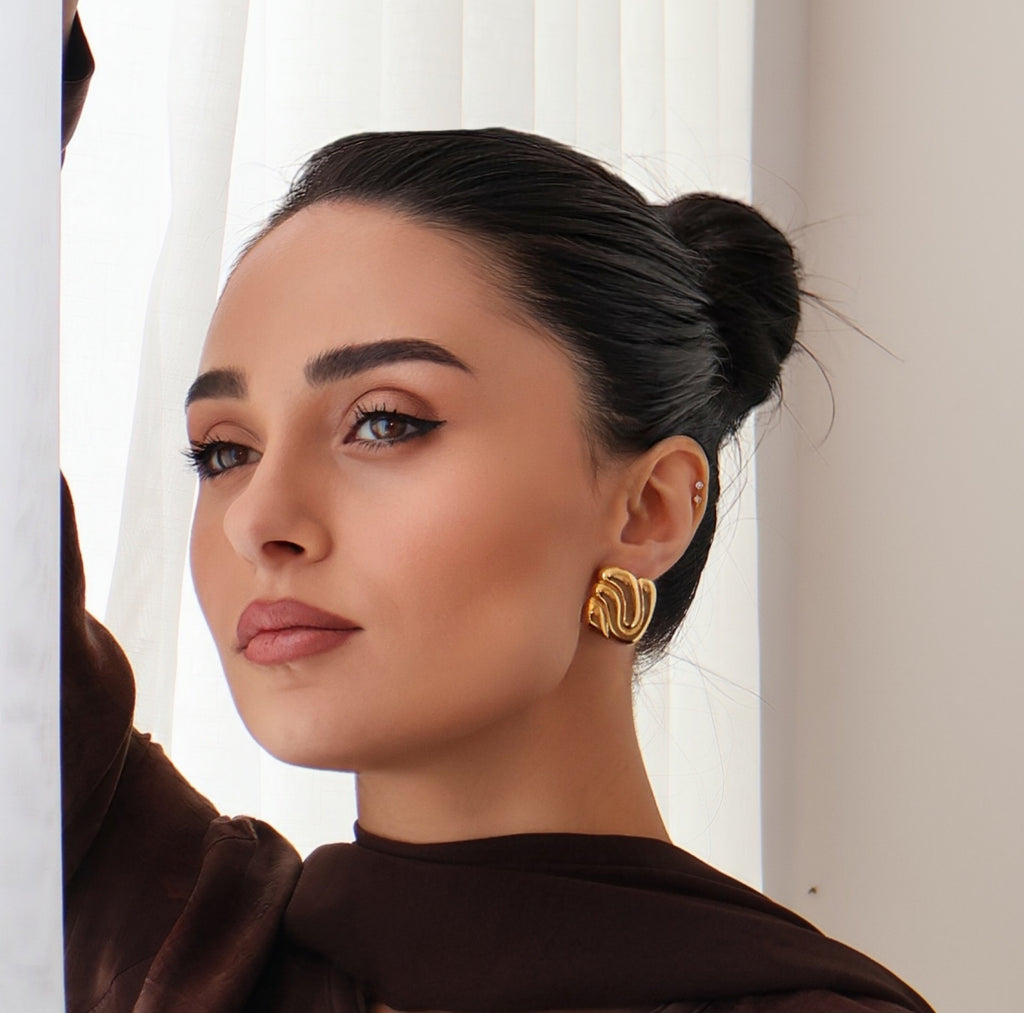Molten Square Earrings